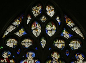Window depicting musical angels